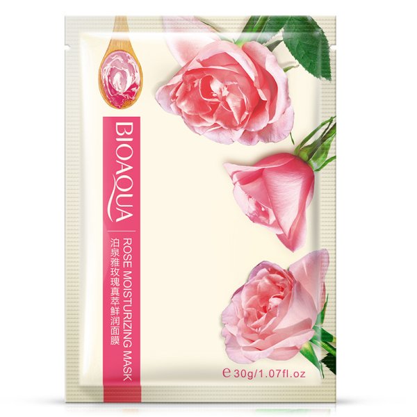 BIOAQUA Маска-салфетка для лица с экстрактом розы, 30г
