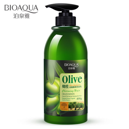 *780023 BIOAQUA Olive Шампунь с маслом оливы (против перхоти), 400 мл,48 шт/уп