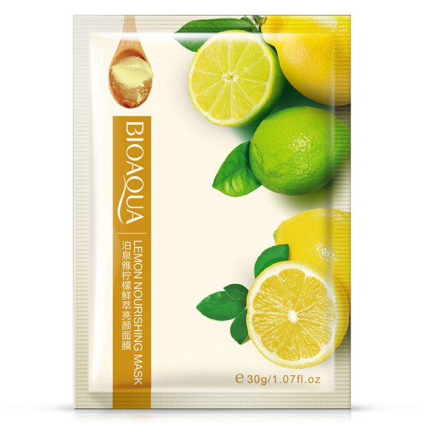 BIOAQUA Маска-салфетка для лица с экстрактом лимона, 30г