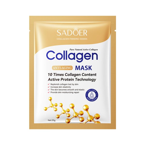 SADOER COLLAGEN ANTI-AGING MASK Антивозрастная маска-салфетка для лица с колагеном, 25г 