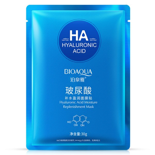 BIOAQUA HA Маска-салфетка для лица с гиалуроновой кислотой, 30г