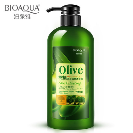 *798844 BIOAQUA Olive Увлажняющий гель для душа с маслом оливы, 750 мл
