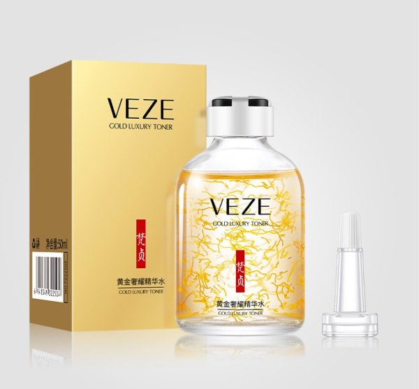 VEZE 24K Gold Luxury Line Carving Toner Увлажняющий освежающий тонер для лица, 50 мл