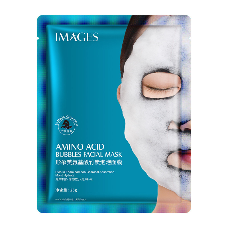 Тканевая пузырьковая маска Bubble Amino acid. Тканевая пузырьковая маска для лица Bubbles Amino acid. Тканевая маска images "Bubbles Amino acid Mask". Тканевая кислородная маска Bubbles Amino acid, 25 г.