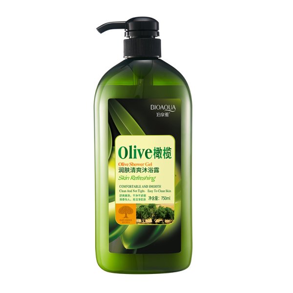 BIOAQUA Olive Увлажняющий гель для душа с маслом оливы, 750 мл