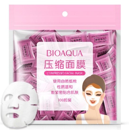 BIOAQUA Compressed Facial Mask Прессованная маска-салфетка для лица, 50г/50шт