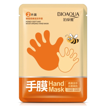 Bioaqua Питательная маска - перчатки для рук с медом 